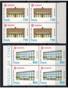 ITALY 1990 Europe 2v in block of four MNH**