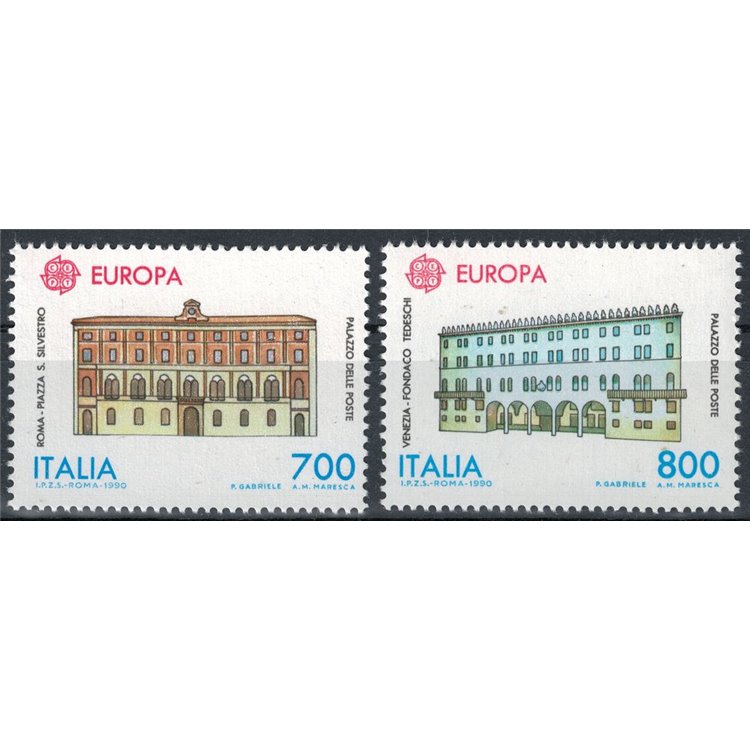 ITALY 1990 Europe 2v MNH**