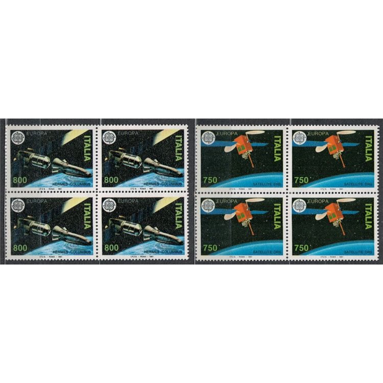 ITALIA 1991 Europa 2v in quartina MNH**