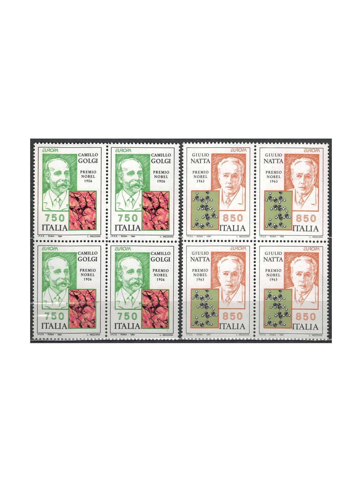 ITALY 1994 Europe 2v in blocks of four MNH**