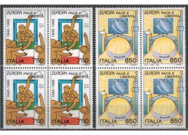 ITALY 1995 Europe 2v in blocks of four MNH**