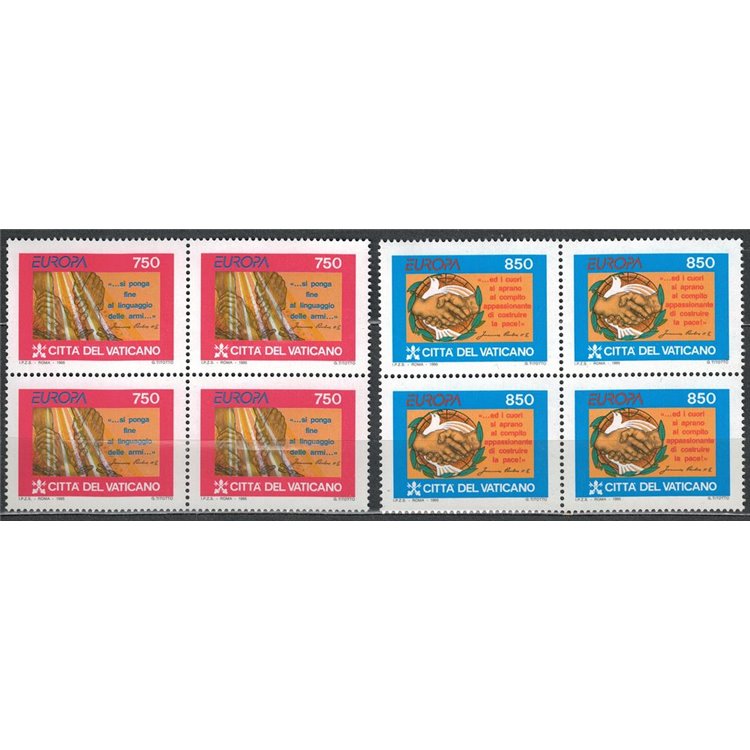 VATICAN 1995 Europe in block of four 2v MNH**