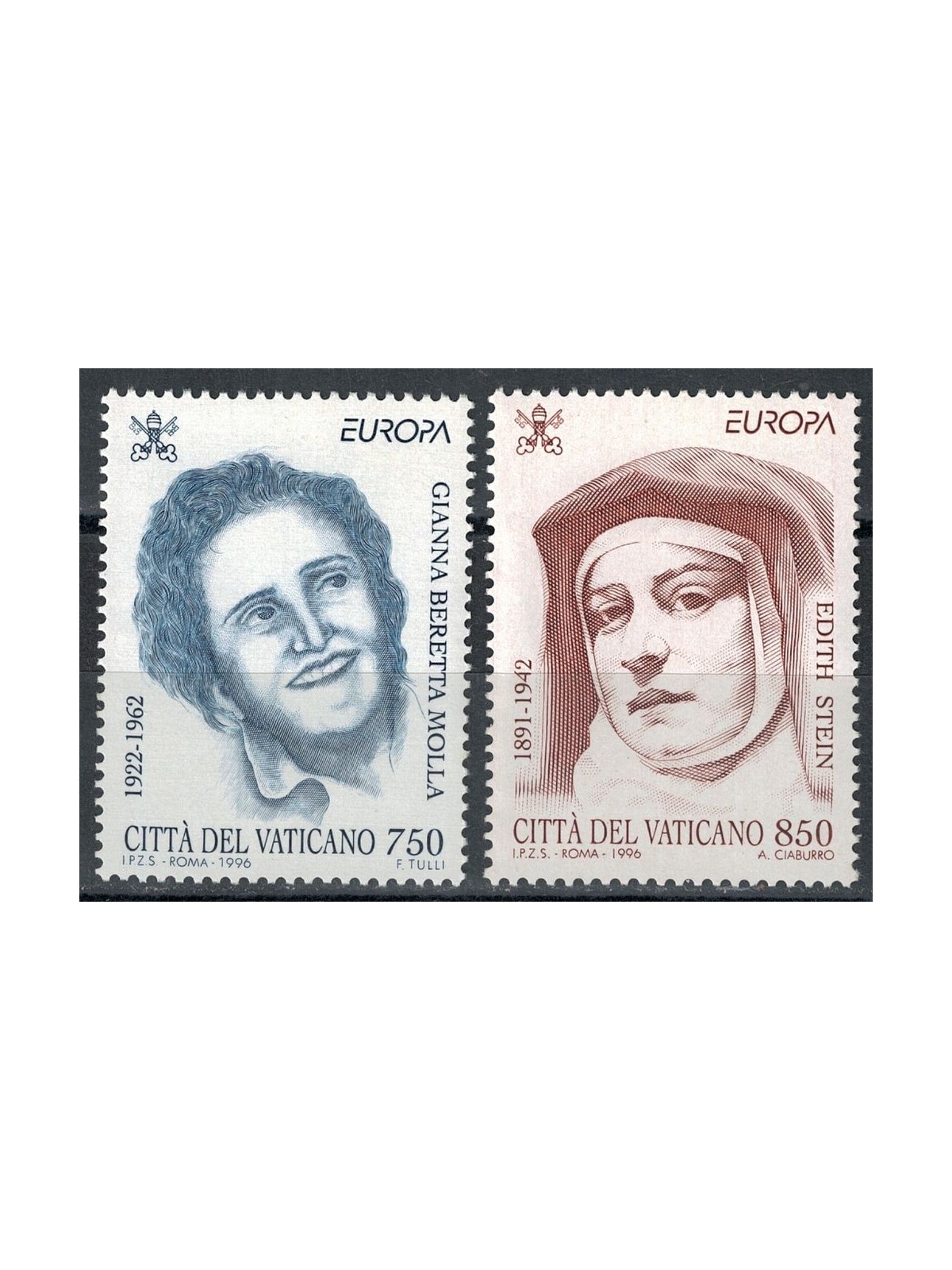 VATICAN 1996 Europe 2v MNH**