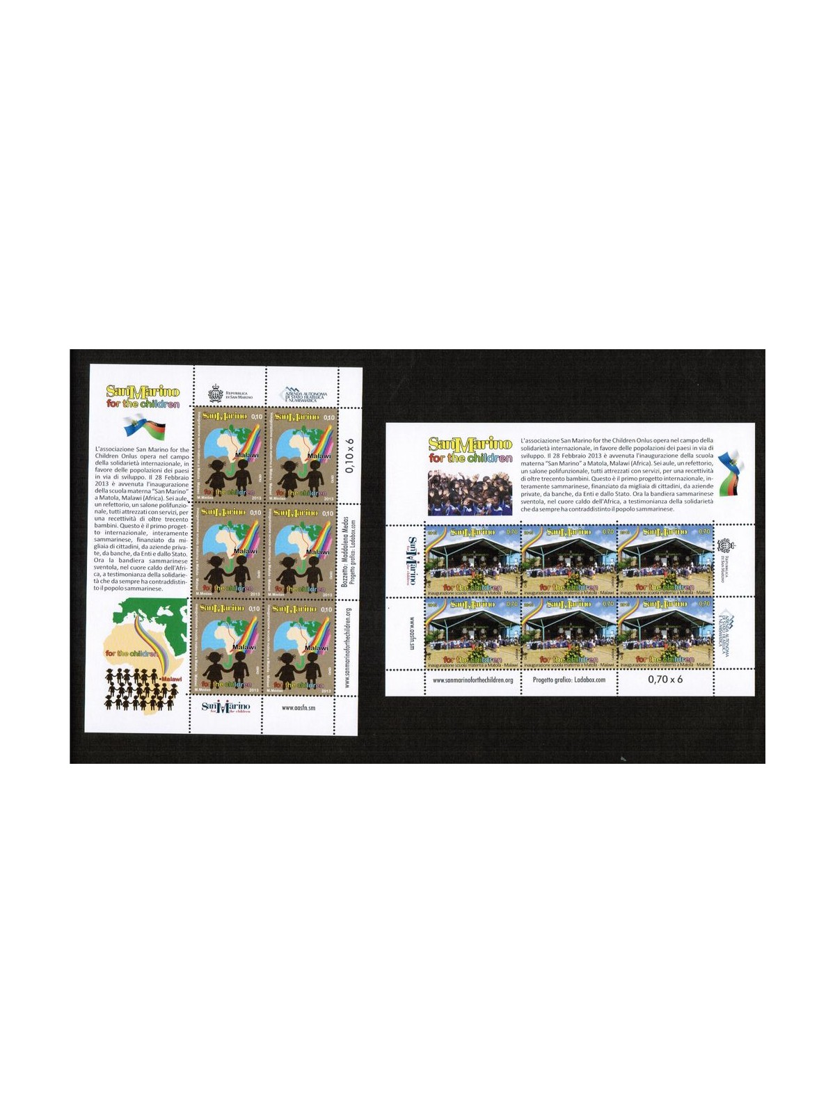SAN MARINO 2013 Malawi Nursery School 2 m/s MNH**