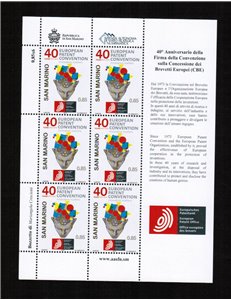 SAN MARINO 2013 Brevetti Europei MF MNH**