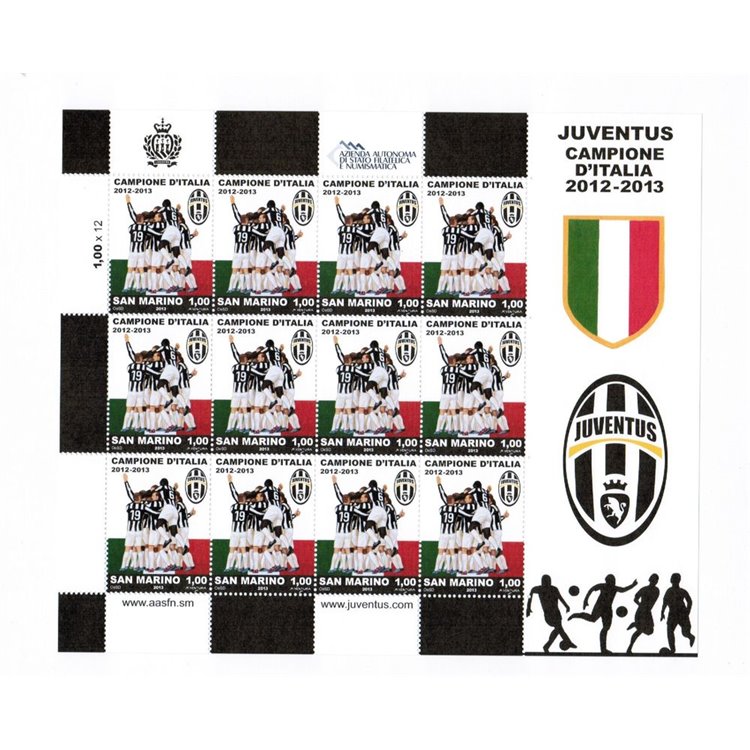 SAN MARINO 2013 Juventus Italian Champion m/s MNH**
