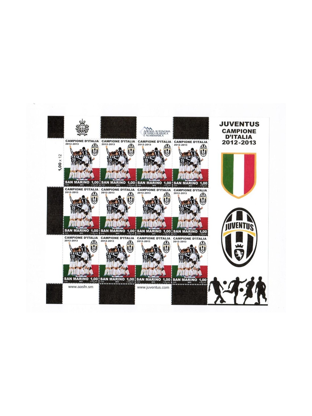 SAN MARINO 2013 Juventus campione d'Italia MF MNH**