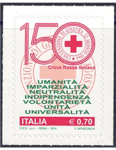 ITALIA 2014 Croce Rossa MNH**