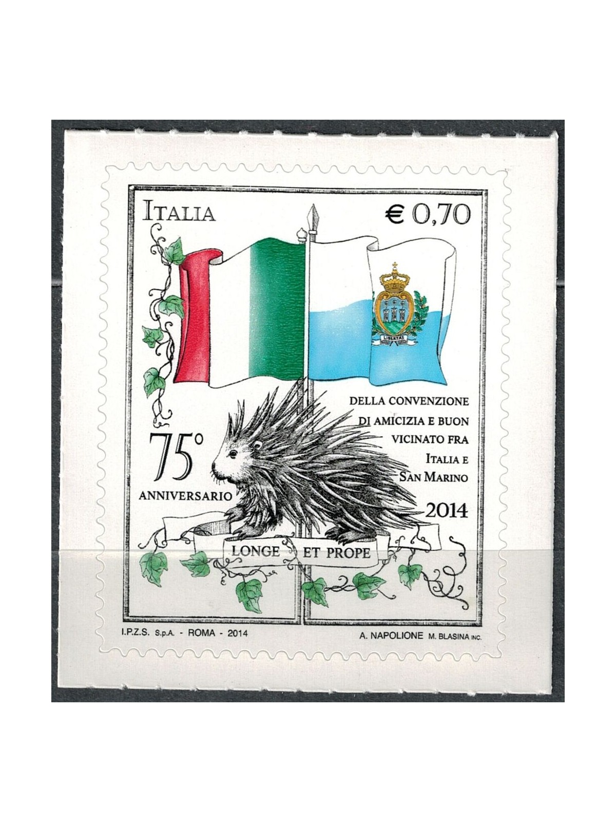 ITALIA 2014 Convenzione con San Marino MNH**
