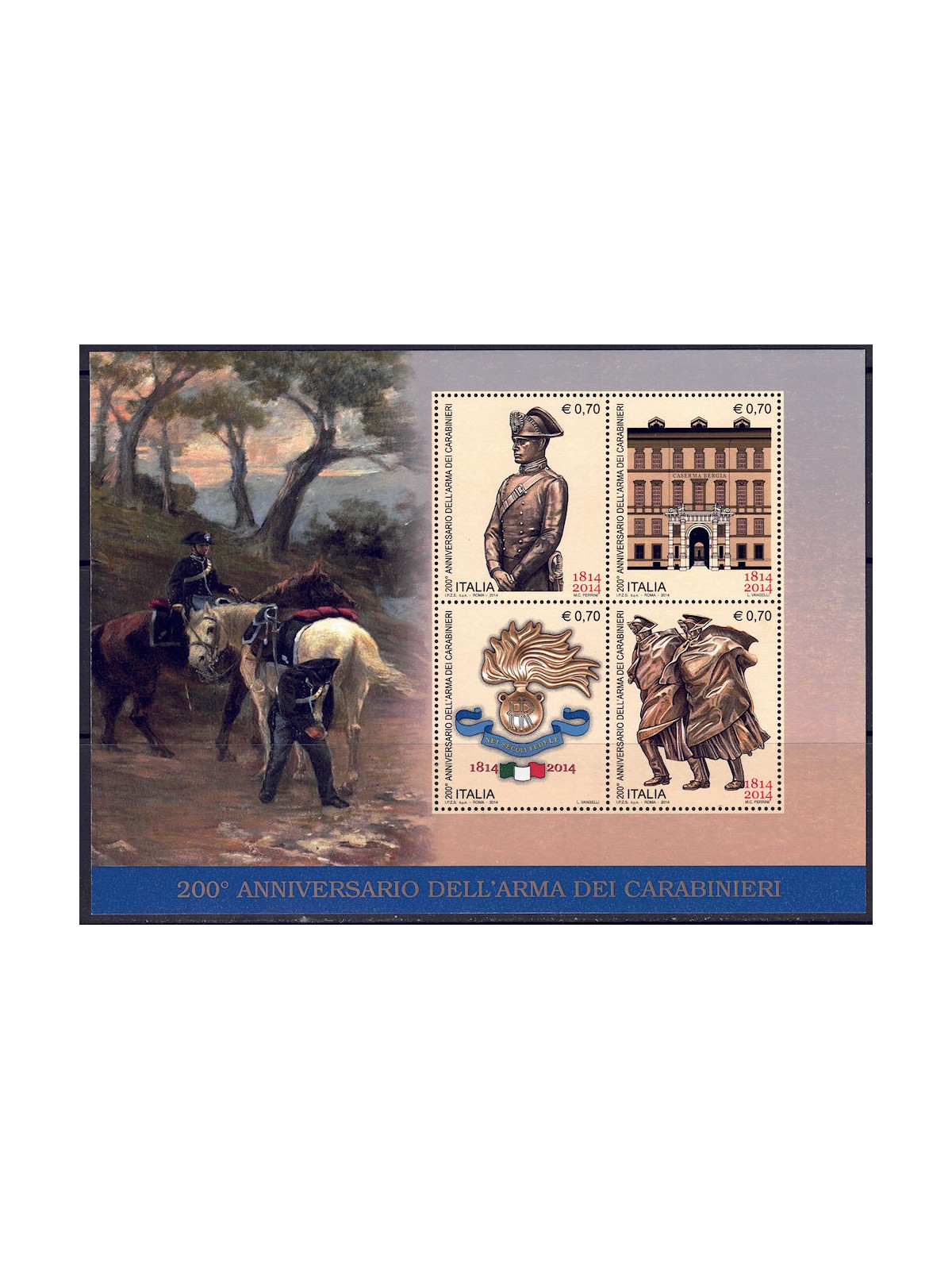 ITALIA 2014 Arma dei Carabinieri BF MNH**