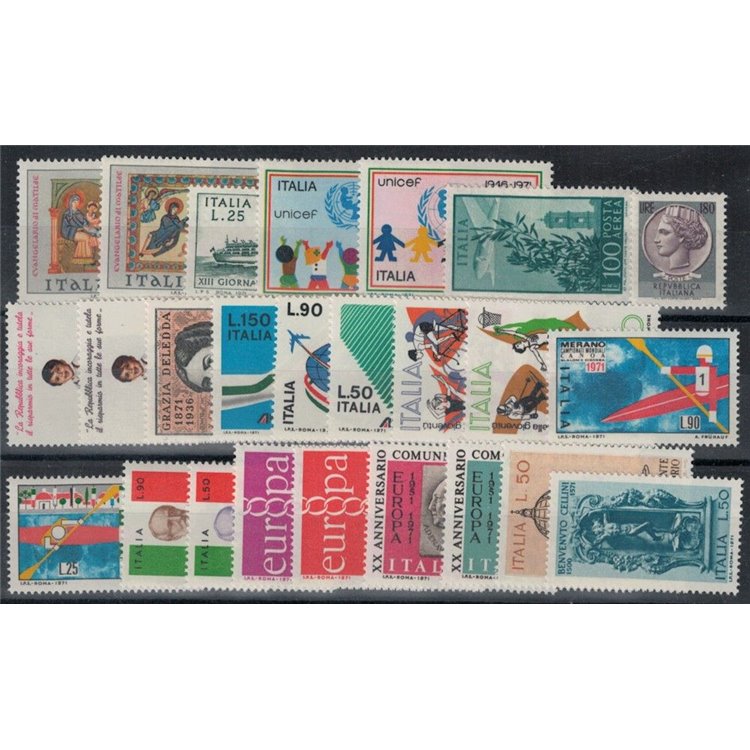 ITALY 1971 Complete Vintage 25v MNH**