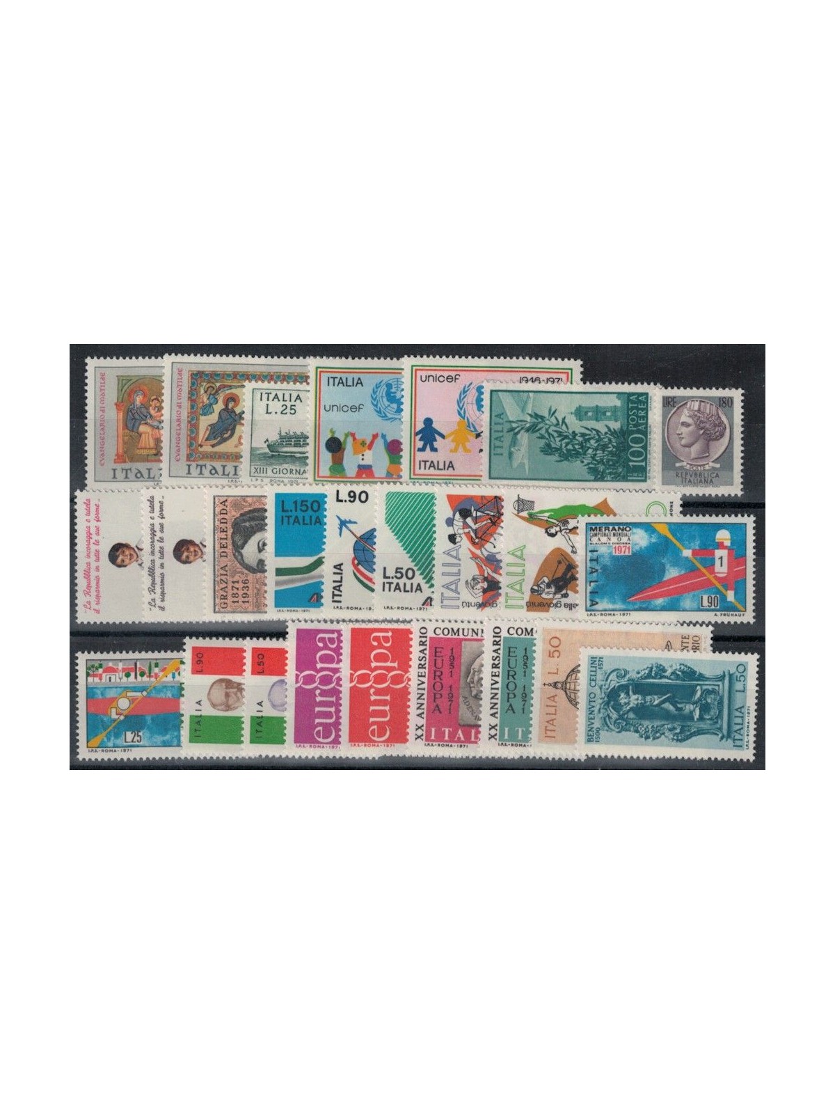 ITALIA 1971 Annata Completa 25v MNH**
