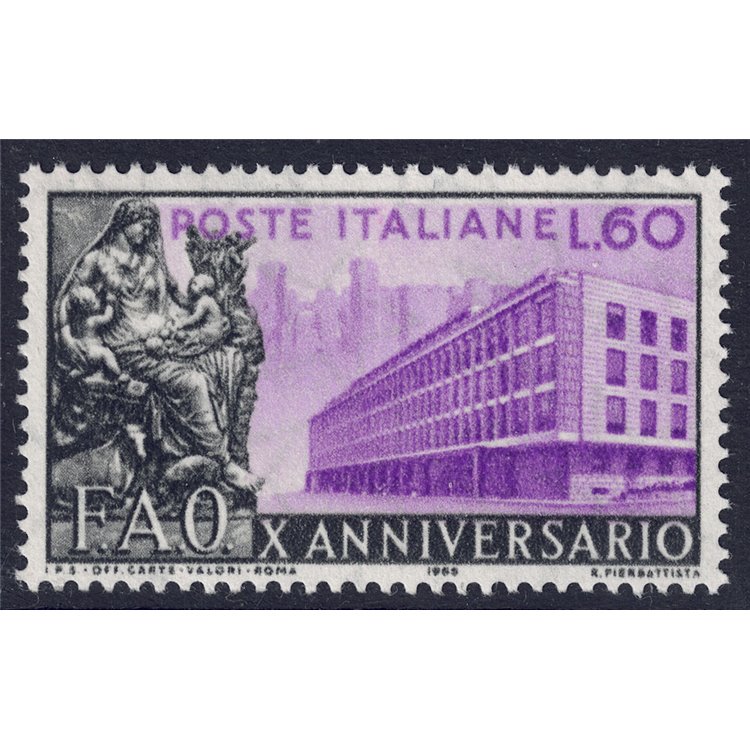 ITALY 1955 Anniversary FAO MNH**