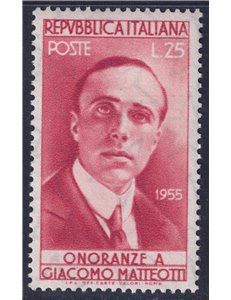 ITALIA 1955 Giacomo Matteotti MNH**