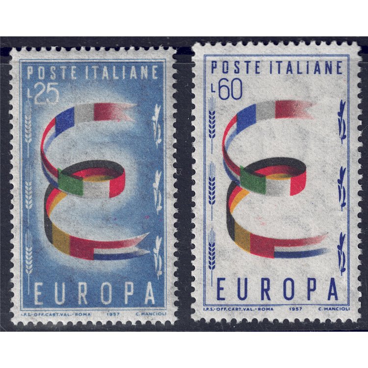 ITALY 1957 Europe 2v MNH**