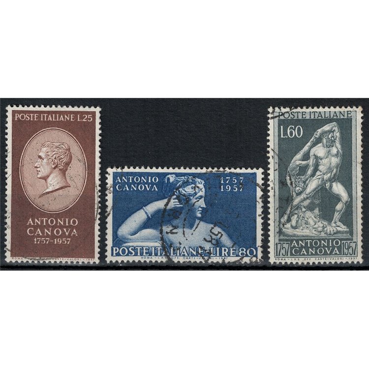 ITALY 1957 Antonio Canova 3v us