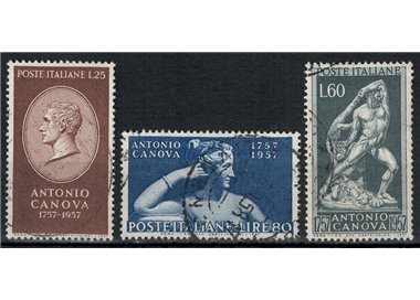 ITALIA 1957 Antonio Canova 3v us