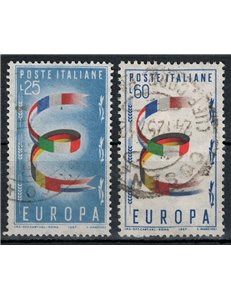 ITALY 1957 Europa 2v us