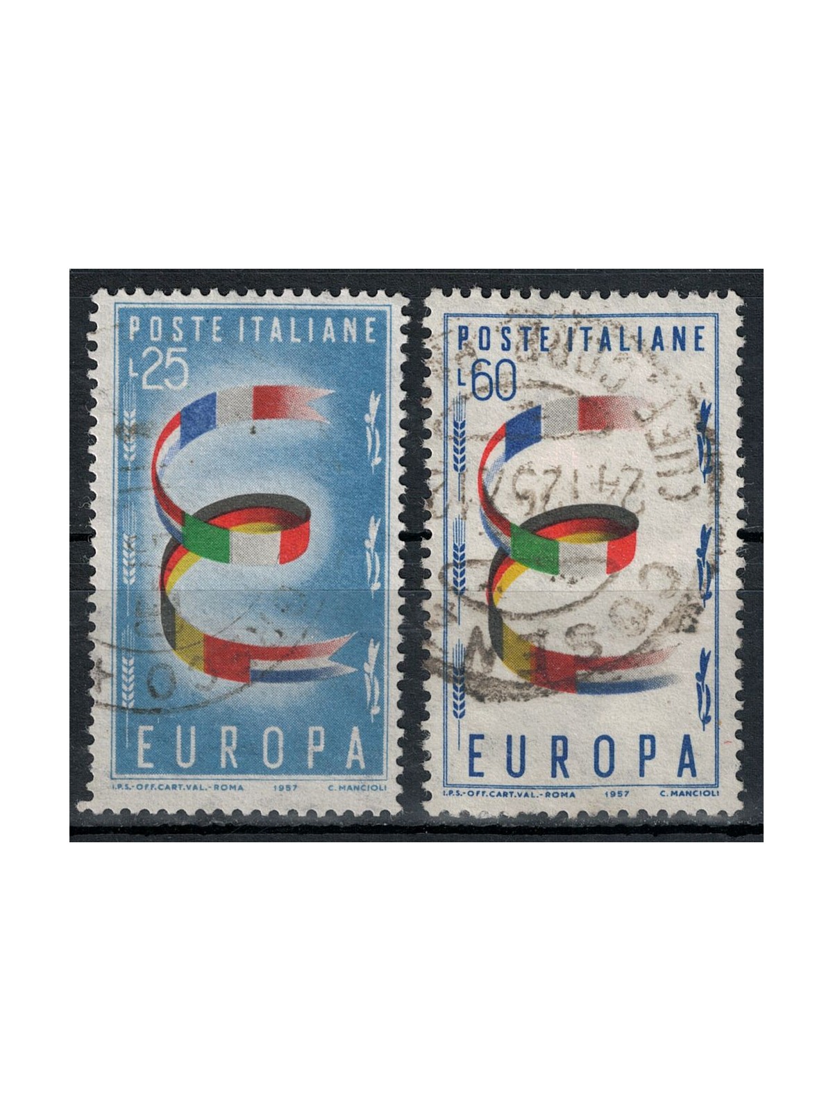 ITALIA 1957 Europa 2v us