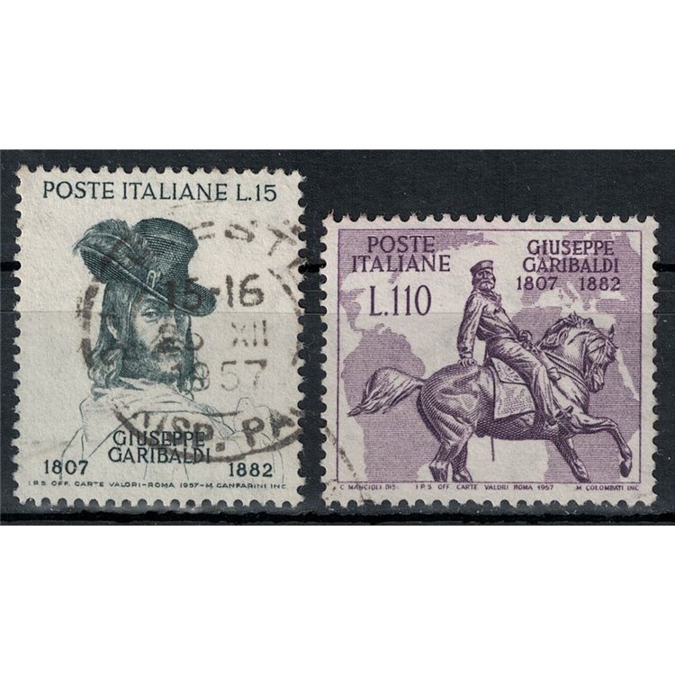 ITALY 1957 Giuseppe Garibaldi 2v us