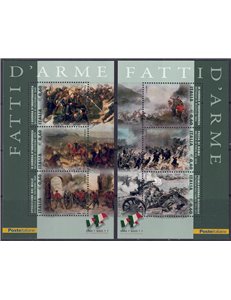 ITALIA 2011 Fatti d'arme 2 BF MNH**