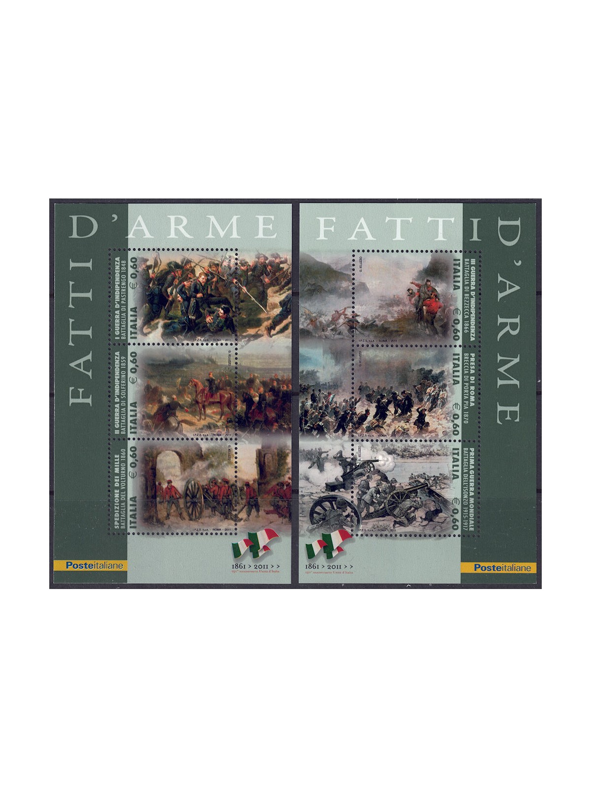 ITALY 2011 Fatti d'arme 2 s/s MNH**