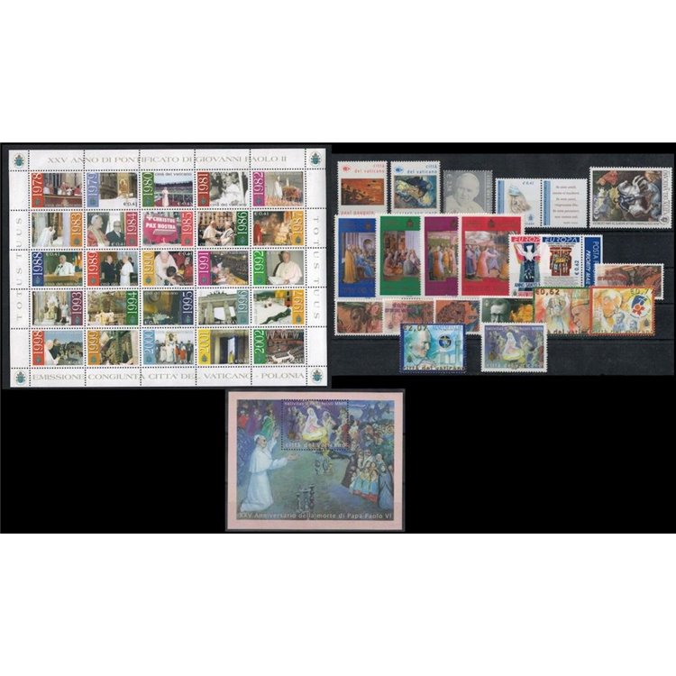 VATICAN 2003 Complete Year 20v + 2 s/s MNH**