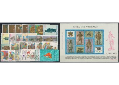 VATICANO 1987 Annata Completa 26v + 1 BF MNH**