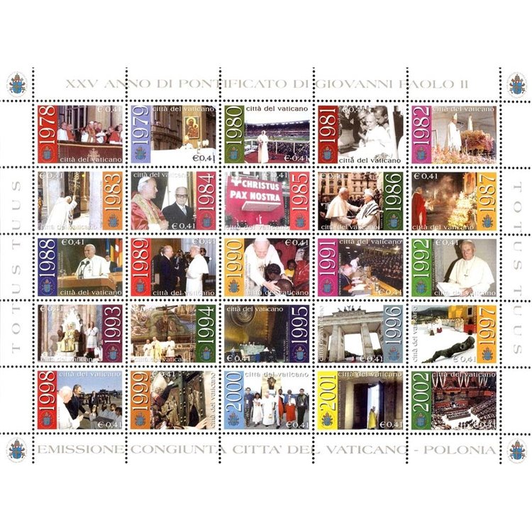 VATICAN 2003 Pontificate of John Paul II s/s MNH**