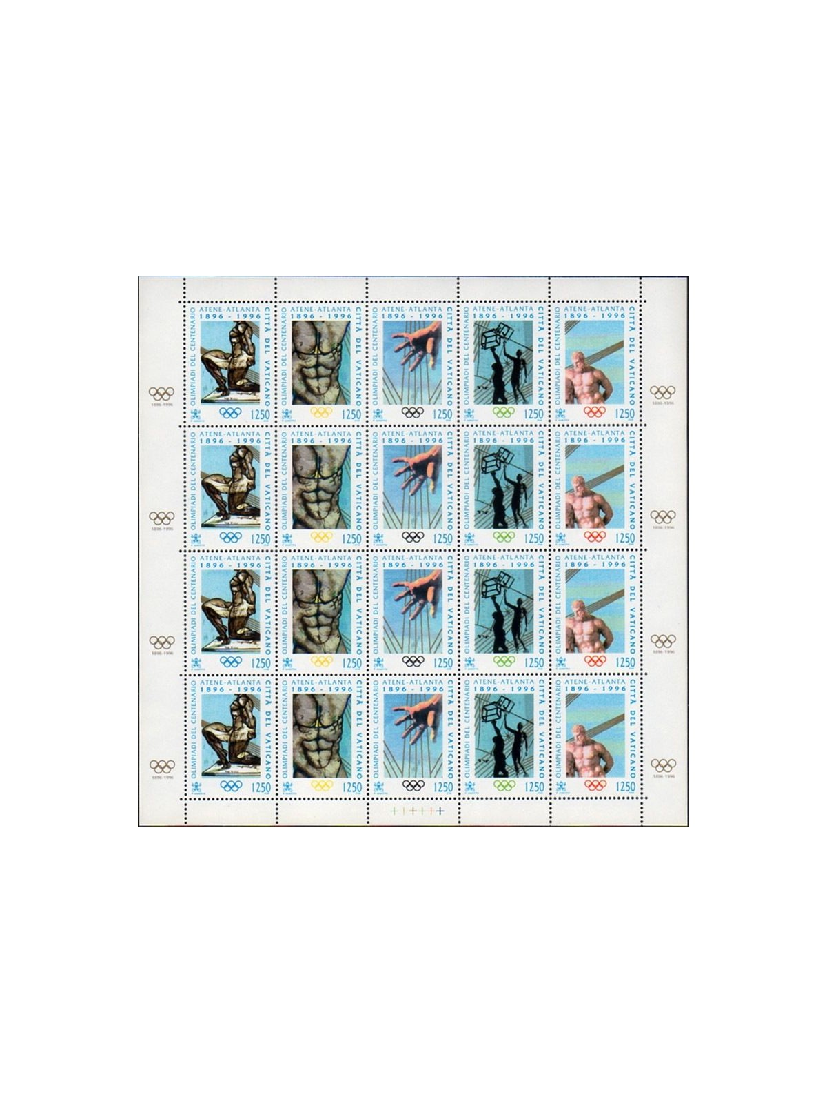 VATICAN 1996 Atlanta Olympic Games m/s MNH**