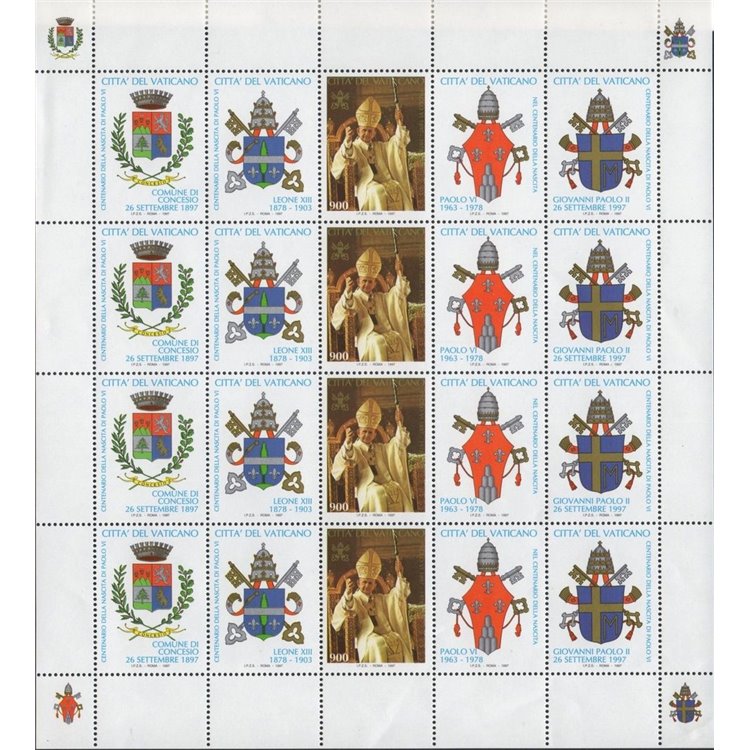 VATICAN 1997 Pope Paul VI m/s MNH**