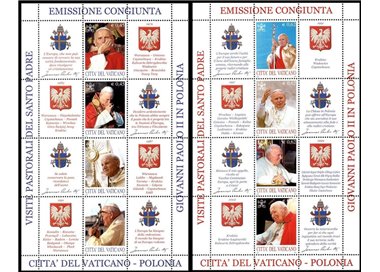 VATICANO 2004 Visite Pastorali in Polonia 2 BF MNH**