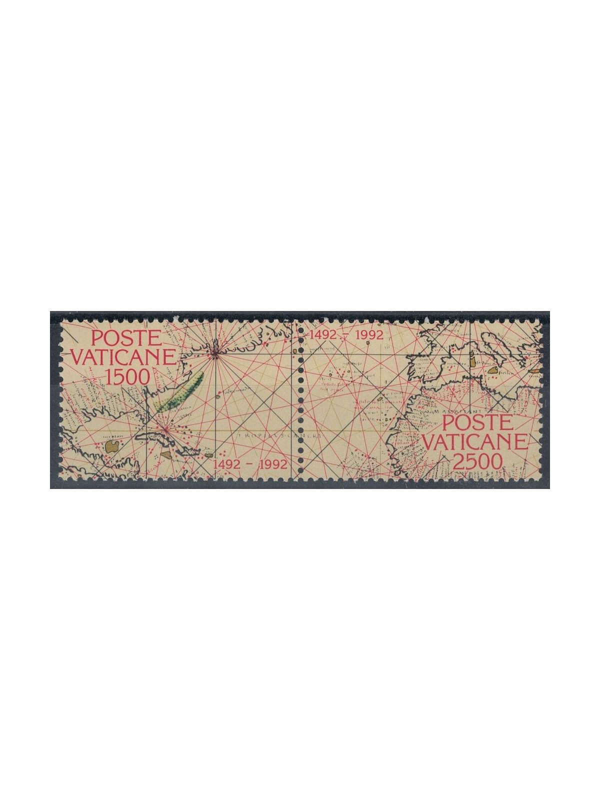 VATICAN 1992 Evangelization and discovery of America 2v MNH**