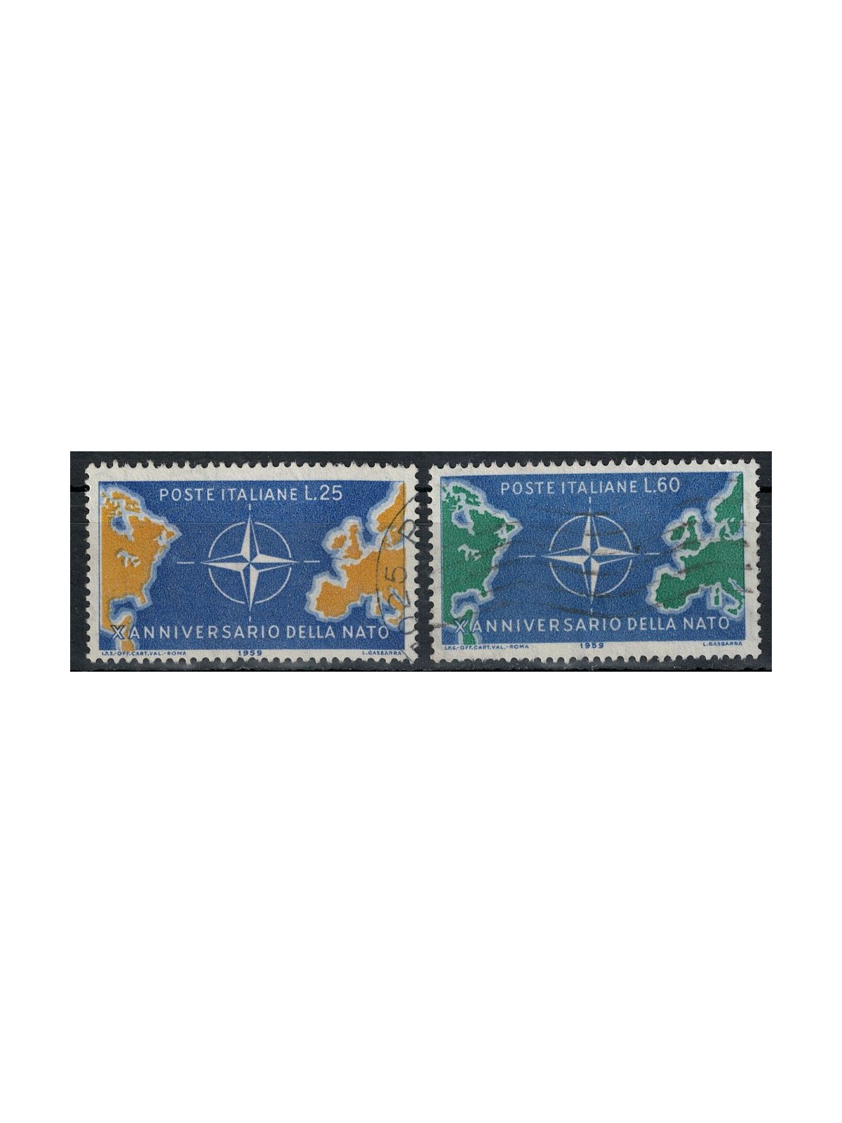 ITALY 1959 NATO Tenth Anniversary 2v us