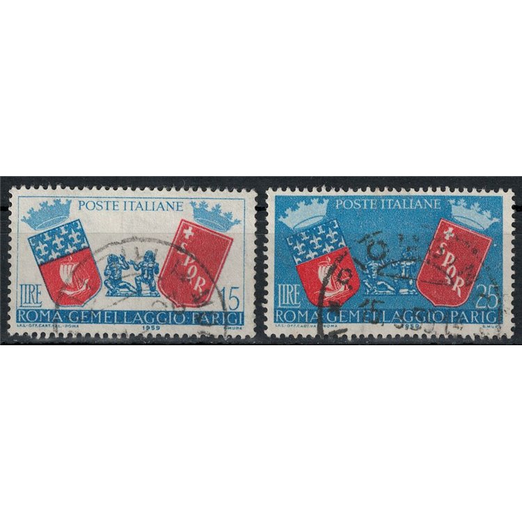 ITALIA 1959 Gemellaggio Roma-Parigi 2v us