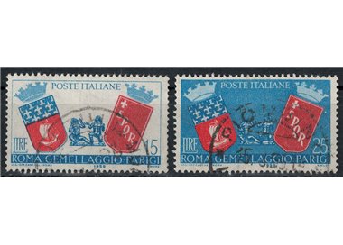 ITALY 1959 Twinning Rome-Paris 2v us