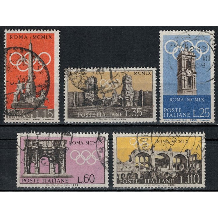 ITALY 1959 Pre-Olympic, Rome Olympics 5v us