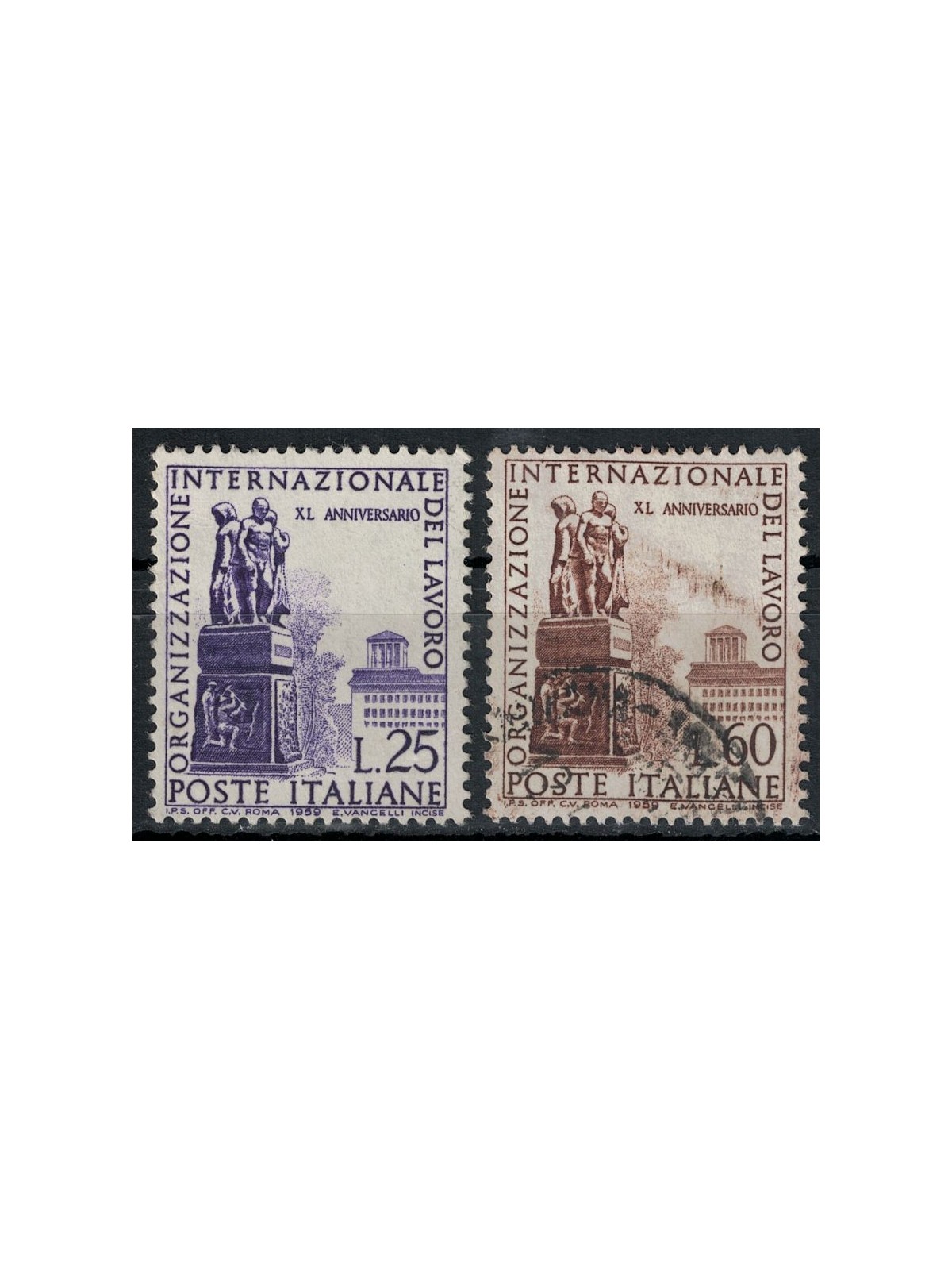 ITALY 1959 Organization of Labor 2v us