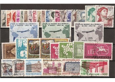 ITALIA 1961 Annata Completa no Gronchi rosa 36v us