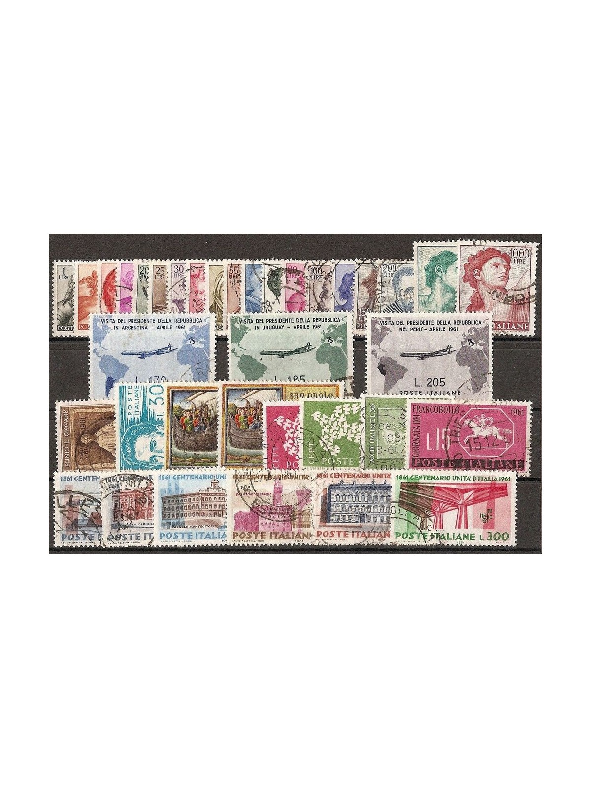 ITALY 1961 Complete Vintage no Gronchi pink 36v us