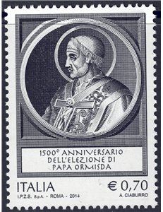 ITALY 2014 Pope Ormisda MNH**