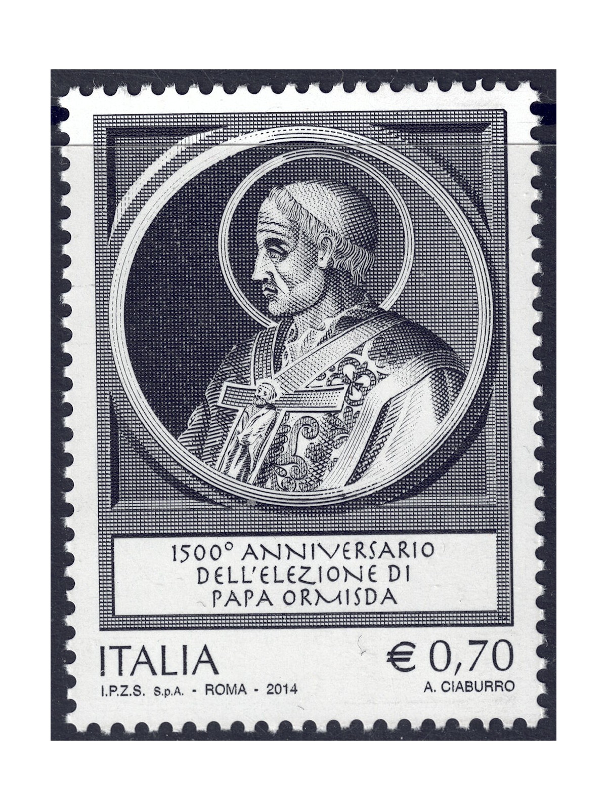 ITALIA 2014 Papa Ormisda MNH**