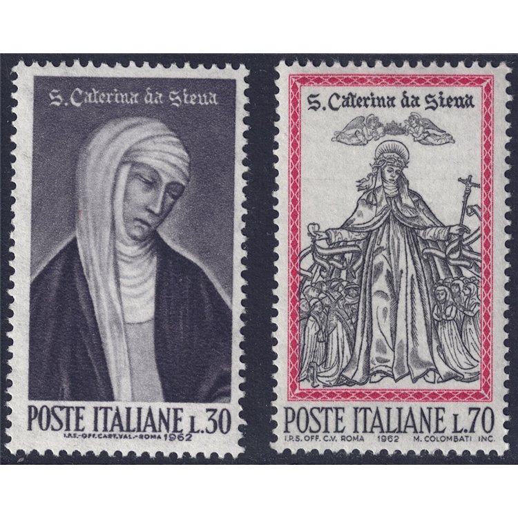 ITALIA 1962 Santa Caterina da Siena 2v MNH**