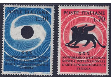 ITALIA 1962 Mostra d'Arte Cinematografica 2v MNH**