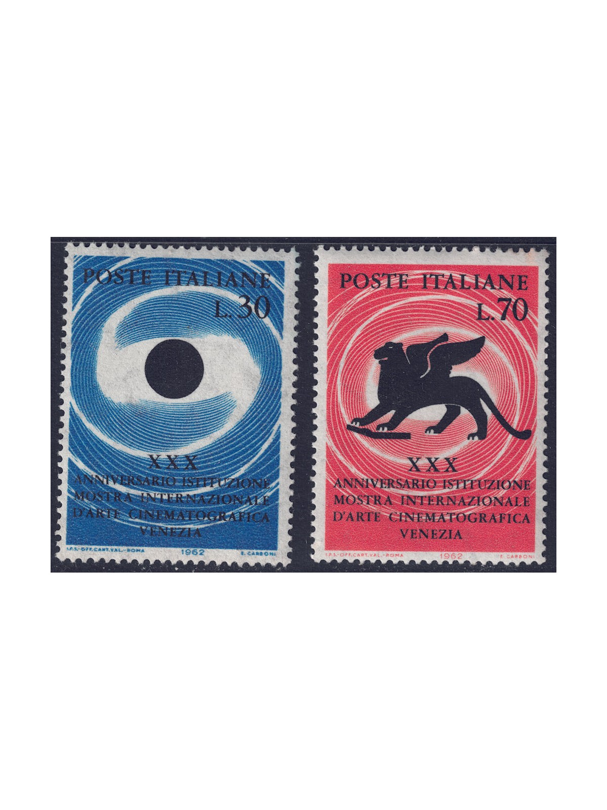 ITALY 1962 Venice Film Festival 2v MNH**
