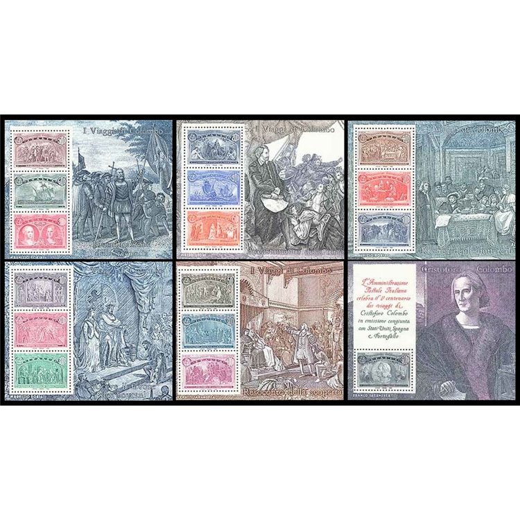 ITALY 1992 The Voyages of Columbus 6 s/s MNH**