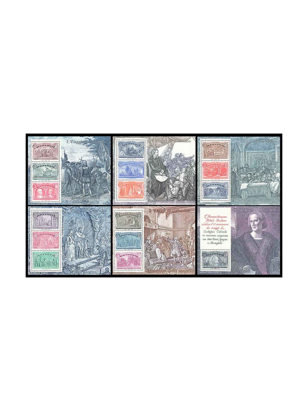 ITALIA 1992 I viaggi di Colombo 6 BF MNH**