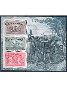 ITALY 1992 The Voyages of Columbus variety s/s MNH**