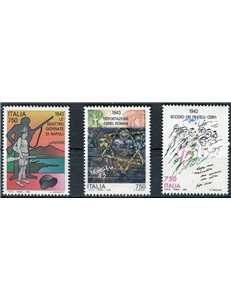 ITALY 1993 Events of the Second World War 3v MNH**
