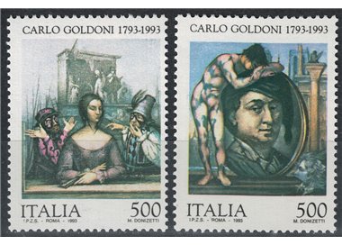 ITALIA 1993 Carlo Goldoni 2v MNH**